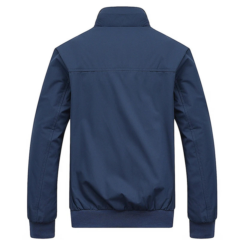 Cazadora Bomber Hombre Slim Con Capucha – Béisbol Casual Color Sólido Talla M-8XL