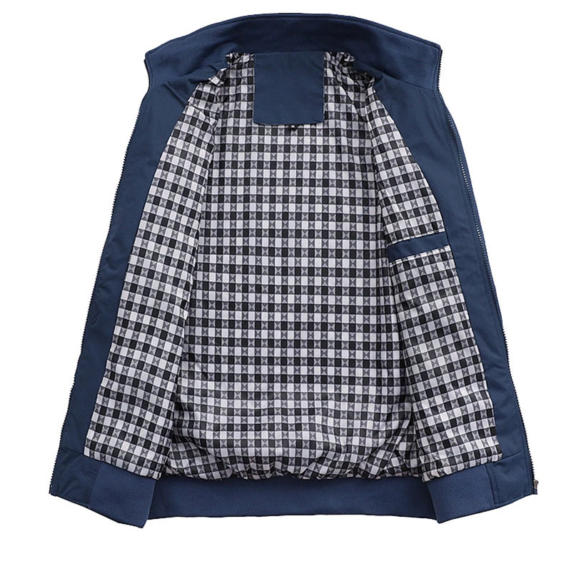 Cazadora Bomber Hombre Slim Con Capucha – Béisbol Casual Color Sólido Talla M-8XL