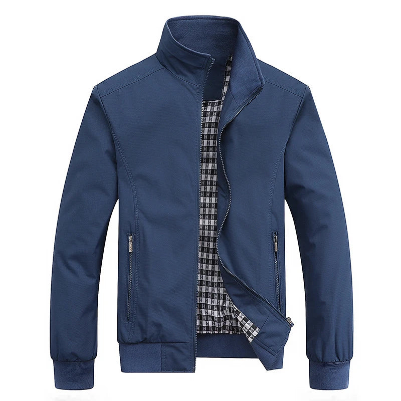 Cazadora Bomber Hombre Slim Con Capucha – Béisbol Casual Color Sólido Talla M-8XL