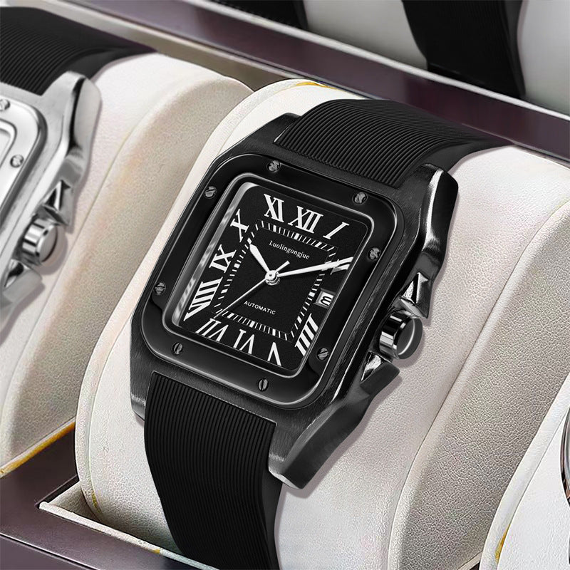 Automatic Skeleton Mechanical Watch – 41.5mm Large Dial Sapphire Water Resistant