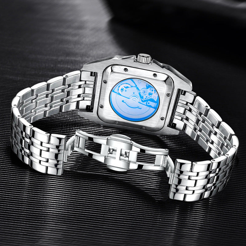 Automatic Skeleton Mechanical Watch – 41.5mm Large Dial Sapphire Water Resistant