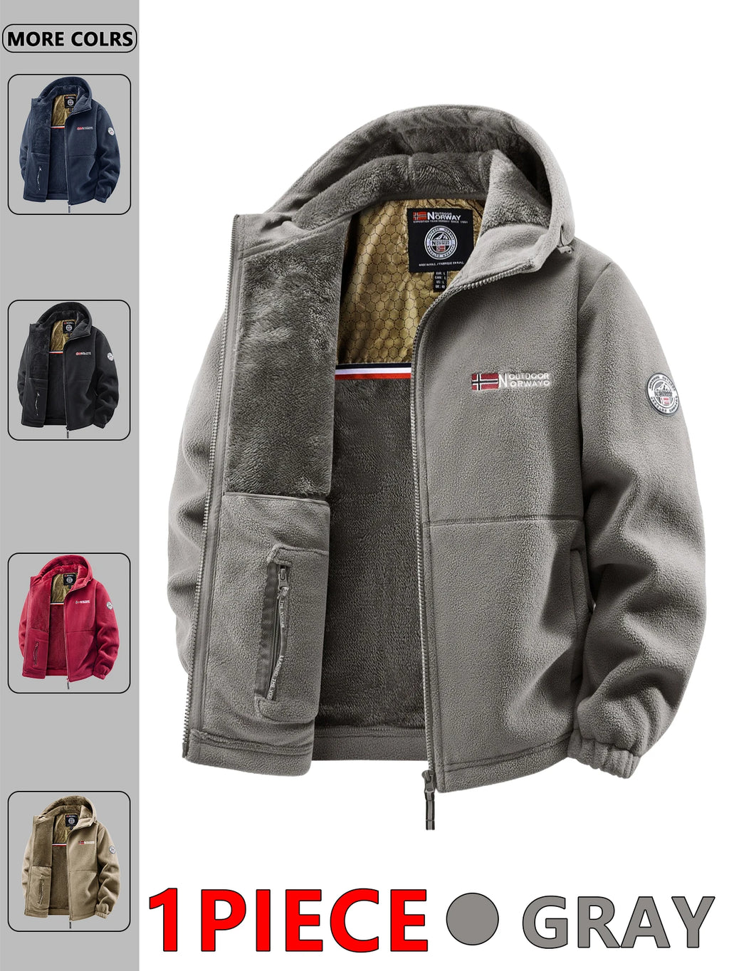 Chaqueta Hombre Capucha Acolchada – Casual Streetwear Otoño Invierno, Colores Sólidos