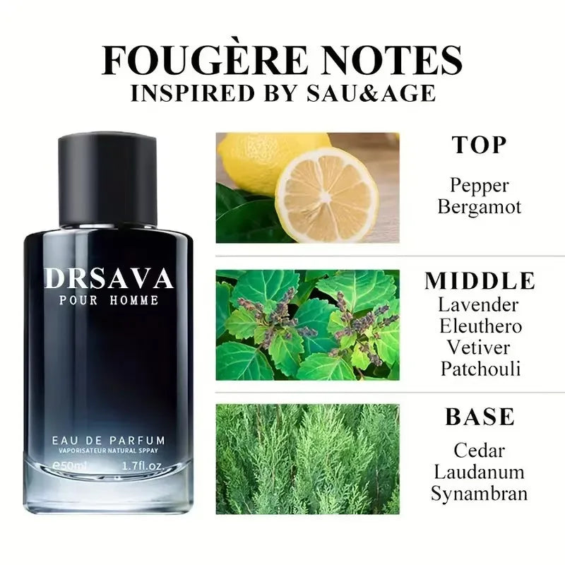 Gentleman Men's Perfume Sandalwood 50ml Pheromones – Seductive Flirty Long-Lasting High Quality Gift
