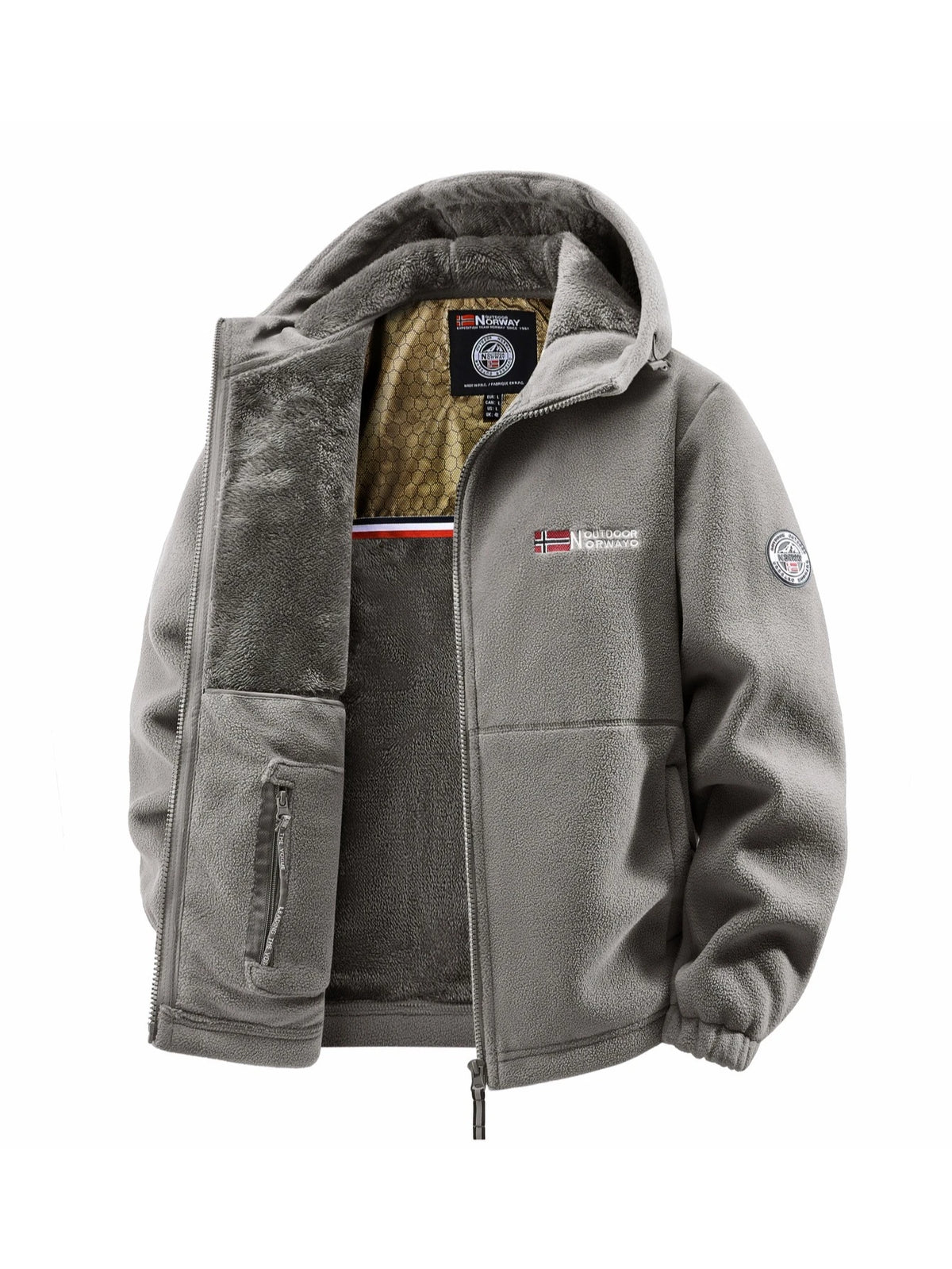 Chaqueta Hombre Capucha Acolchada – Casual Streetwear Otoño Invierno, Colores Sólidos