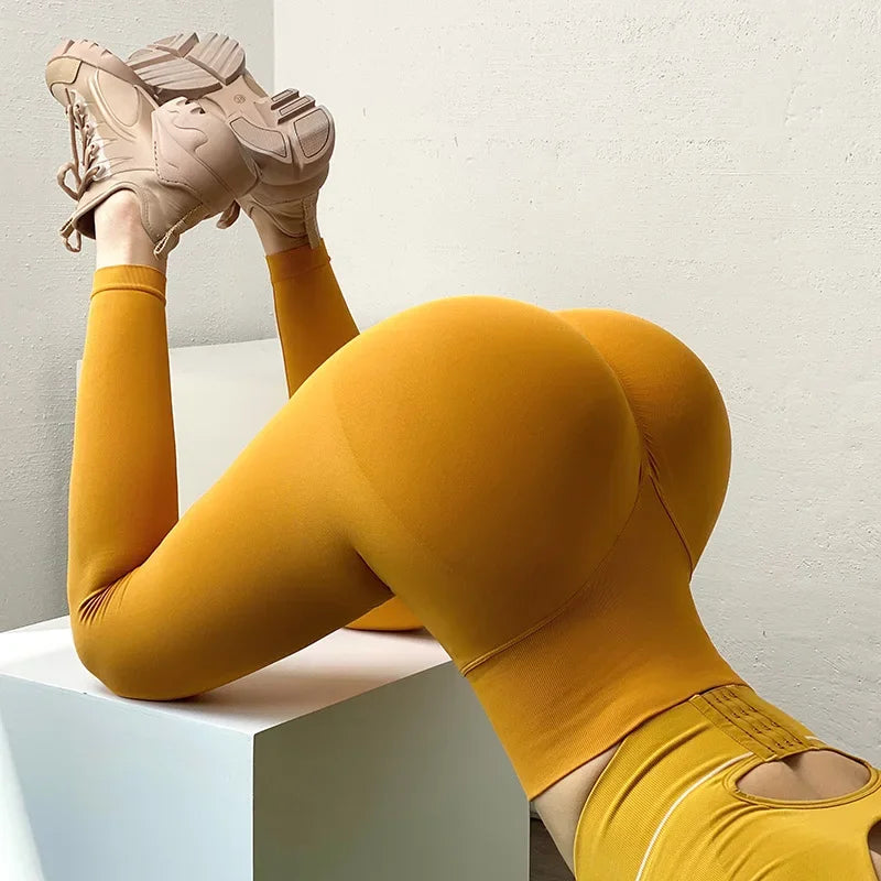 Leggings Fitness Mujer Cintura Alta Sin Costuras – Push Up, Yoga & Gym
