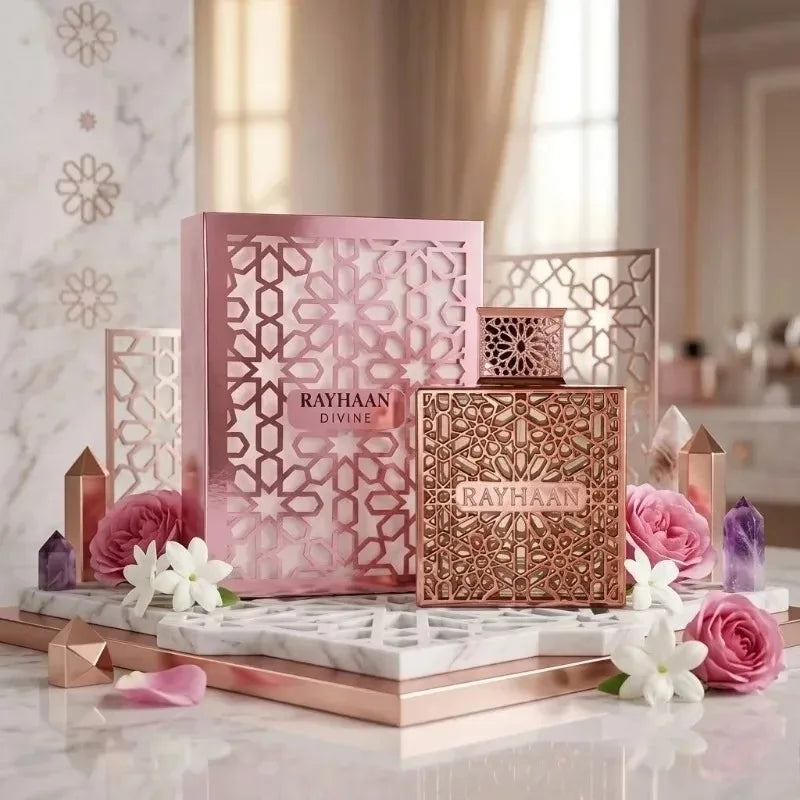 RAYHAAN Perfume Unisex Árabe 100ml – Vainilla Almizle Madera Cálido Elegante Larga Duración