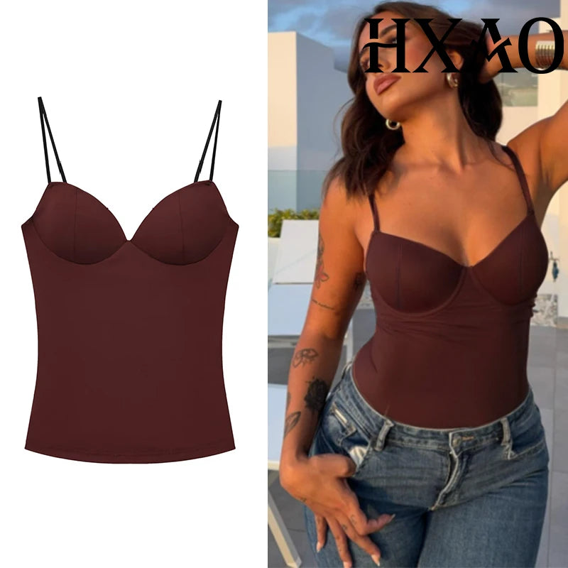 Women's Backless Camisole Corset Top – Sexy Summer, Adjustable Straps
