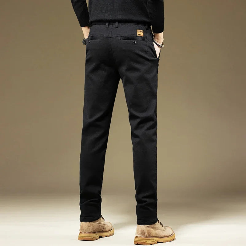 Pantalones Hombre KUBRO Algodón Color Liso Corte Recto – Casual Business Trabajo Primavera Otoño