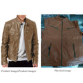 Cazadora Moto Hombre Cuero PU Slim Fit 2024 – Chaqueta Casual Cortavientos Moda Otoño