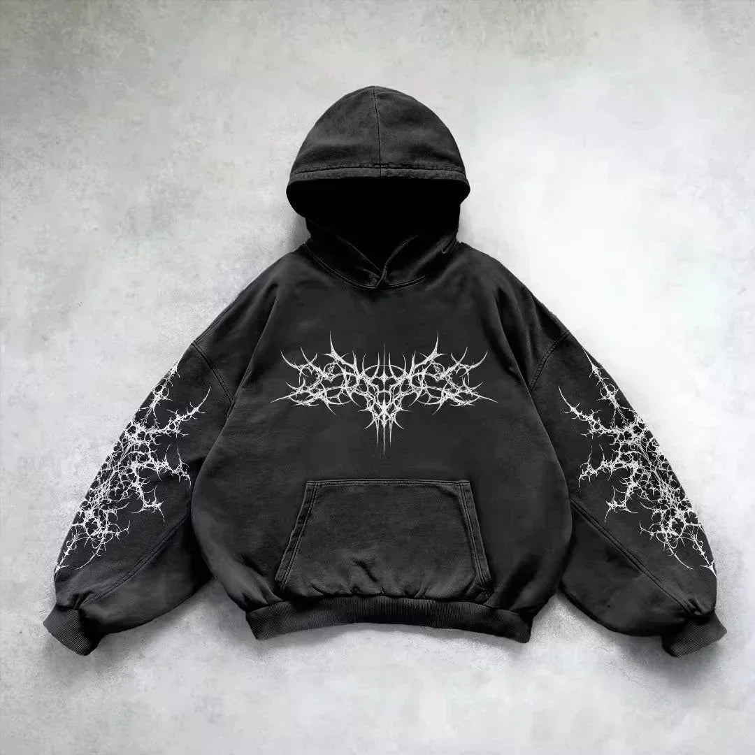 🎤 Hoodie Hip Hop Y2K – Estilo Casual Urbano Americano