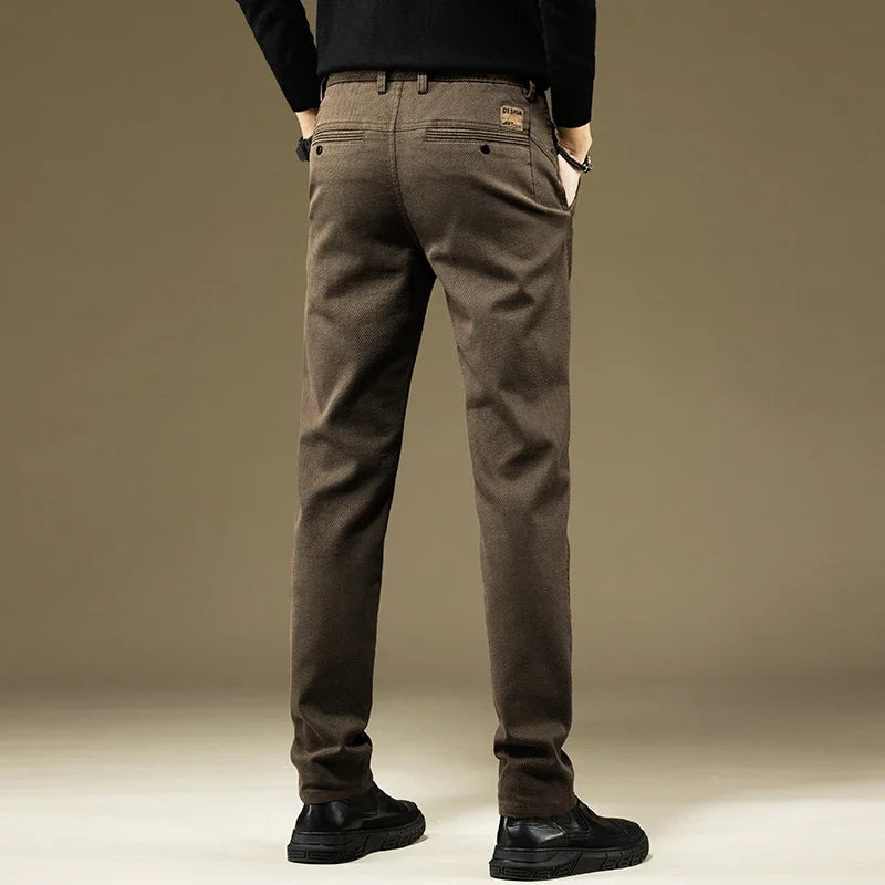 Pantalones Hombre KUBRO Algodón Color Liso Corte Recto – Casual Business Trabajo Primavera Otoño