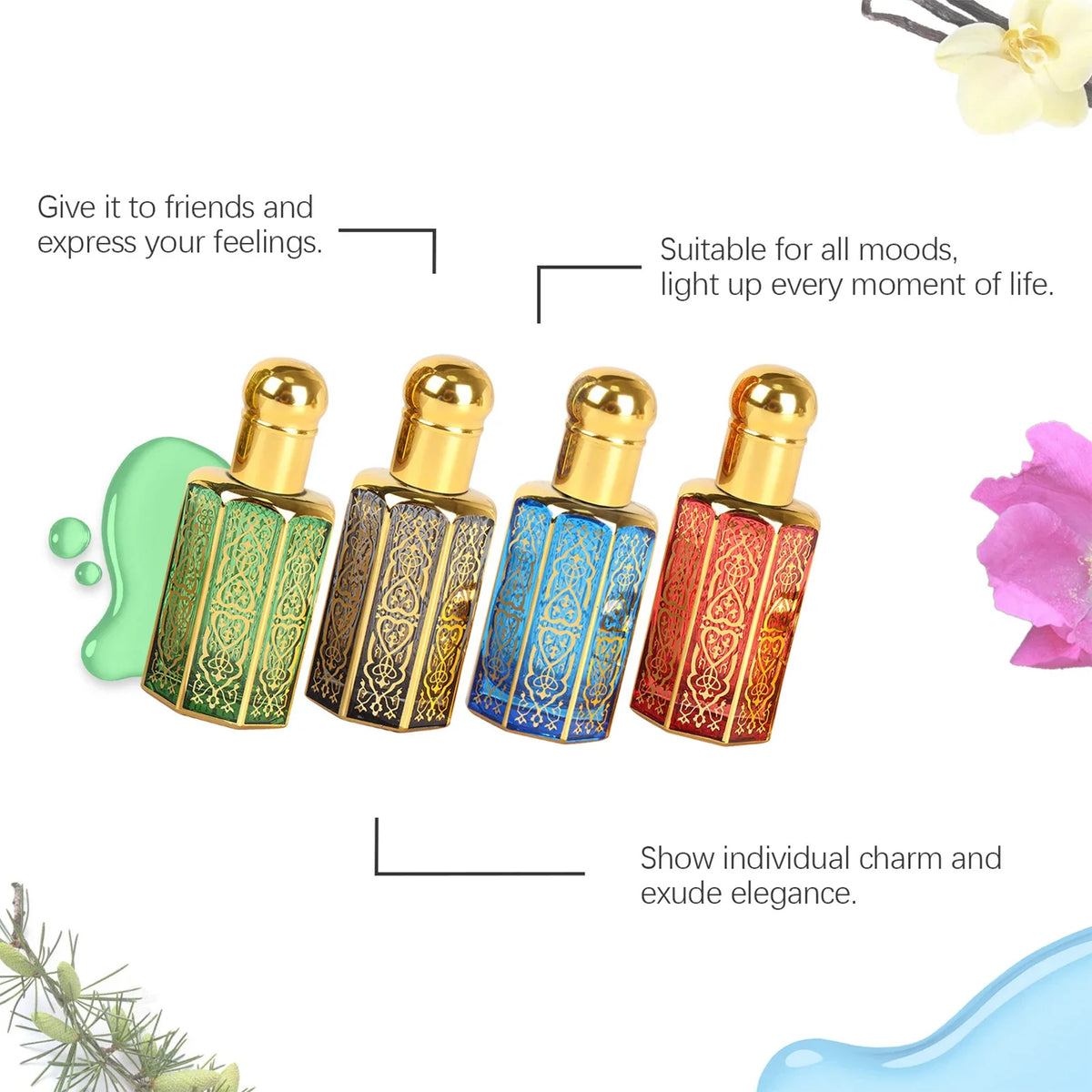 Perfume Árabe Seductor – Aceite de Fragancia Personal Larga Duración para Ella & Él