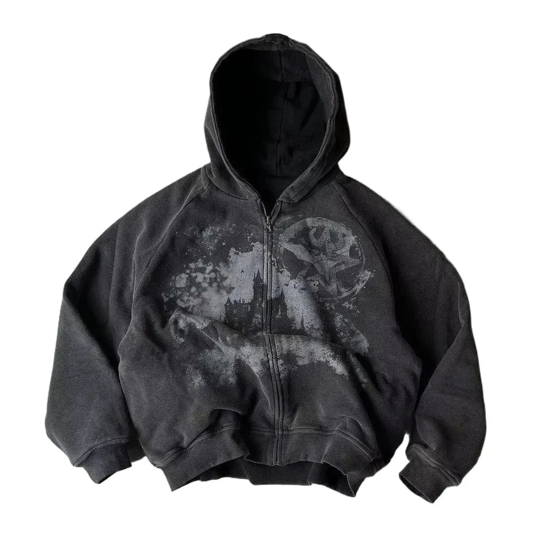 🎤 Hoodie Hip Hop Y2K – Estilo Casual Urbano Americano