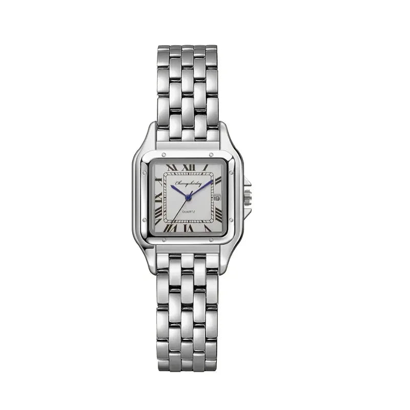 Reloj de Cuarzo con Brazalete de Diamantes – Colección Premium