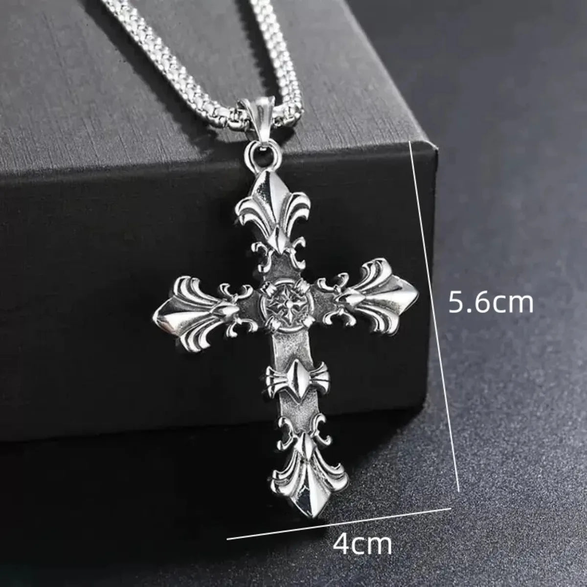 Collar Cruz Punk Unisex – Joya Streetwear Vintage Plata, Regalo Ideal