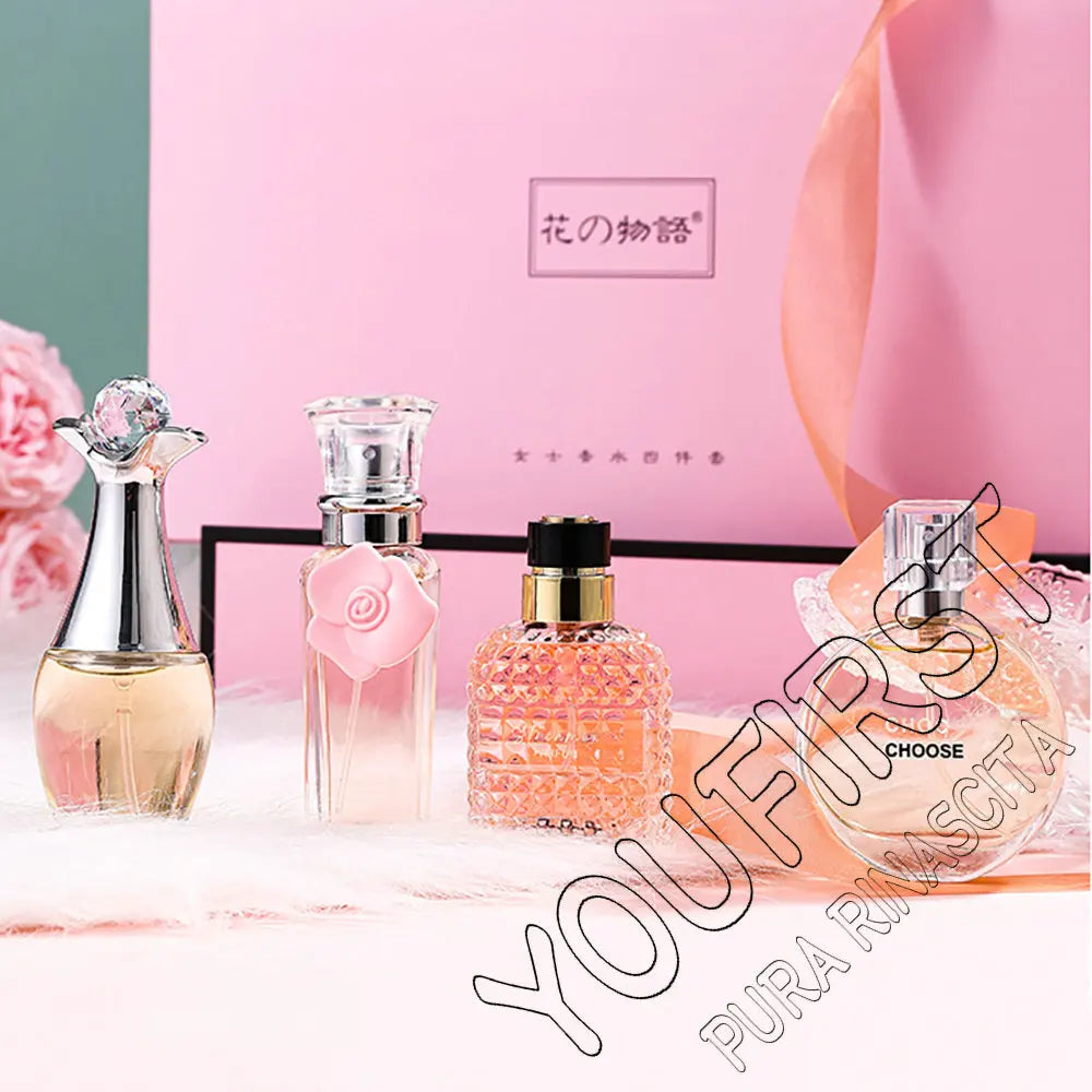 Women's 4-Perfume Gift Set 100ml Natural Fresh Floral – Luxury Box Original Women's Spray