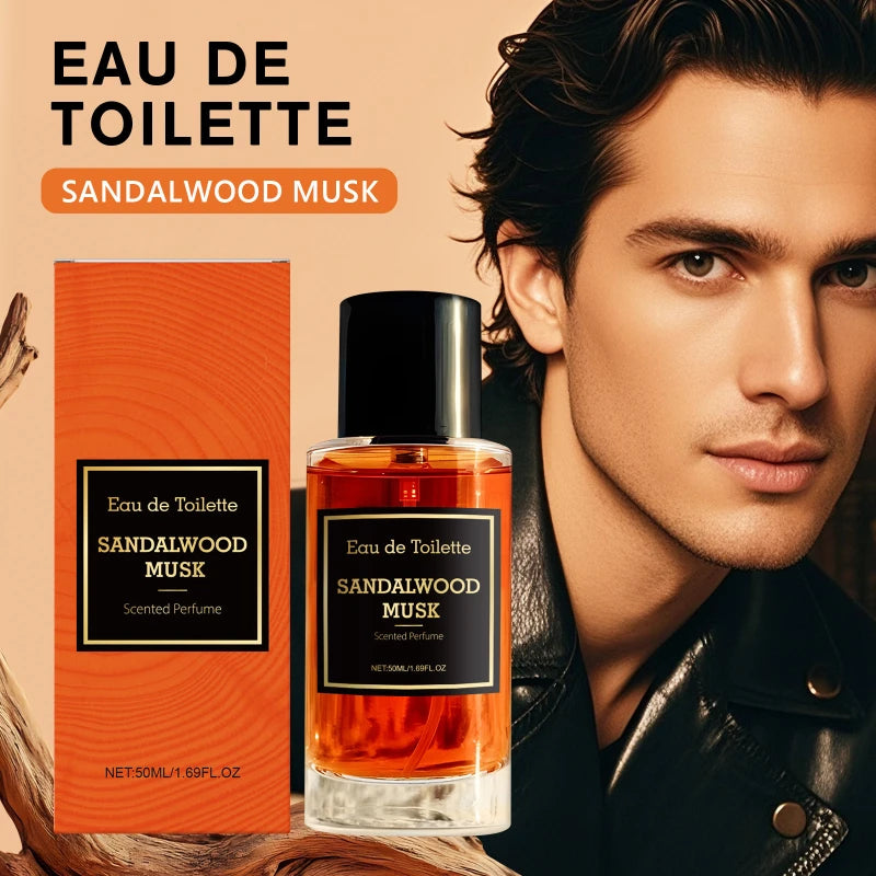 Perfume Hombre Sándalo Almizle Fresco y Duradero 50ml – Caballeroso Perfecto Para Citas