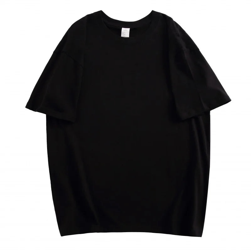 Camiseta Básica 100% Algodón Mujer Manga Corta – Blanca & Negra, Unisex Casual