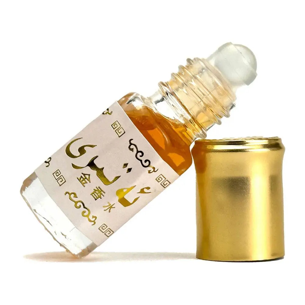 Aceite de Perfume Roll-On Dorado Árabe – Fragancia Corporal Unisex Larga Duración