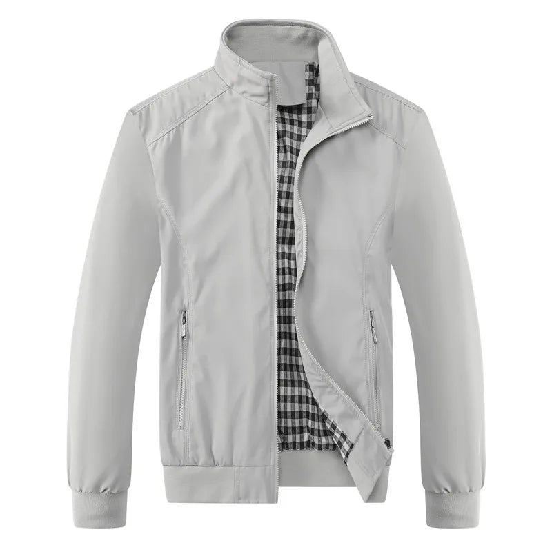 Cazadora Bomber Hombre Slim Con Capucha – Béisbol Casual Color Sólido Talla M-8XL