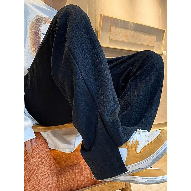 Men's Hip Hop Baggy Jogger Pants – Casual Sports Fashion Black Autumn Winter