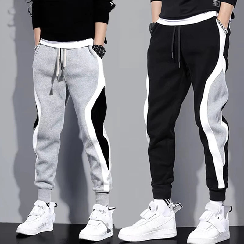 Pantalón Hombre Cargo Ancho Patchwork 9/10 – Elástico Transpirable Casual Otoño