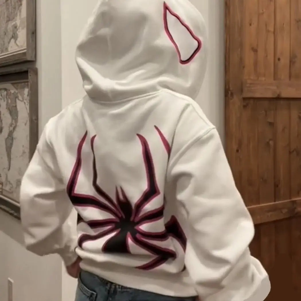 🕷️ Hoodie Spider Unisex – Streetwear Harajuku Gótico