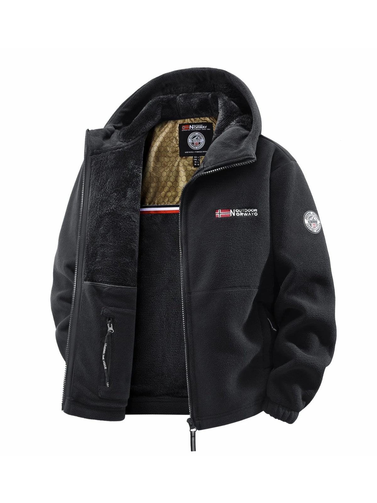Chaqueta Hombre Capucha Acolchada – Casual Streetwear Otoño Invierno, Colores Sólidos