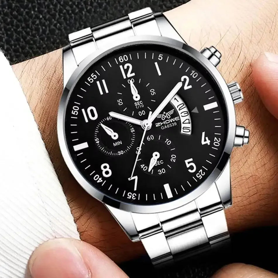 Reloj de Cuarzo con Calendario – Elegancia Masculina de Lujo