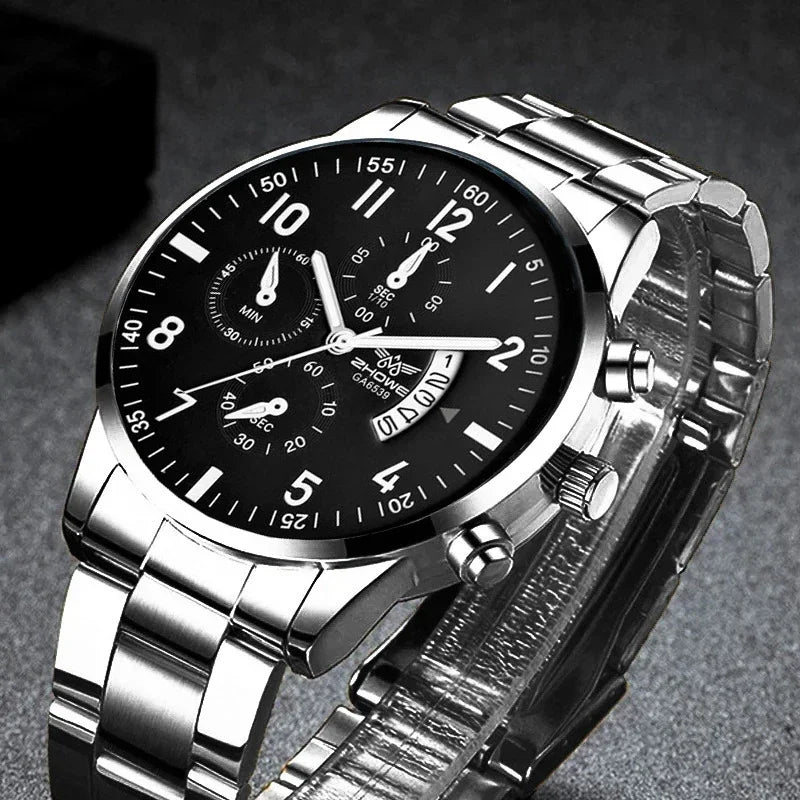 Reloj de Cuarzo con Calendario – Elegancia Masculina de Lujo