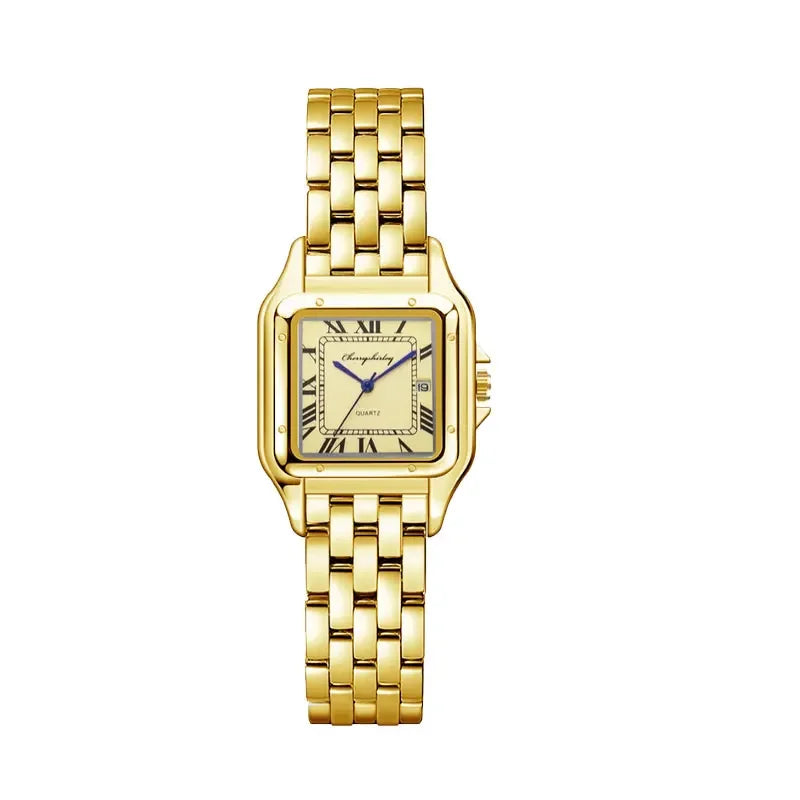 Reloj de Cuarzo con Brazalete de Diamantes – Colección Premium