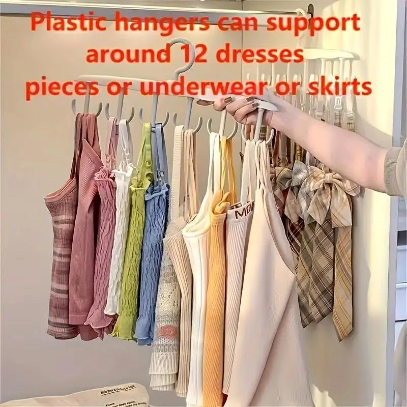 Rotating Coat Rack 12 Hooks – Closet Organizer for Ties, Belts & Clothes