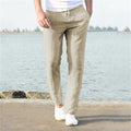 Pantalón Hombre Lino Algodón Recto Transpirable – Streetwear Casual Primavera Otoño, Talla S-3XL