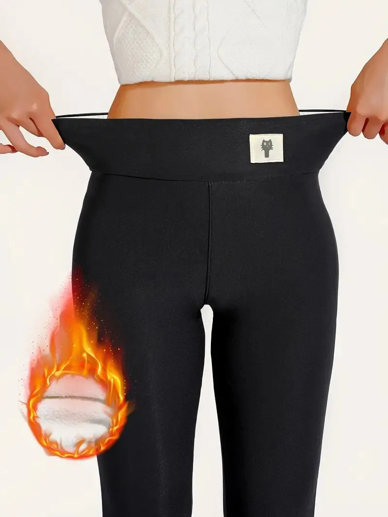 Women's Thermal Velvet High-Waisted Leggings – Enhancing Effect Autumn Winter, Size S-XXXL
