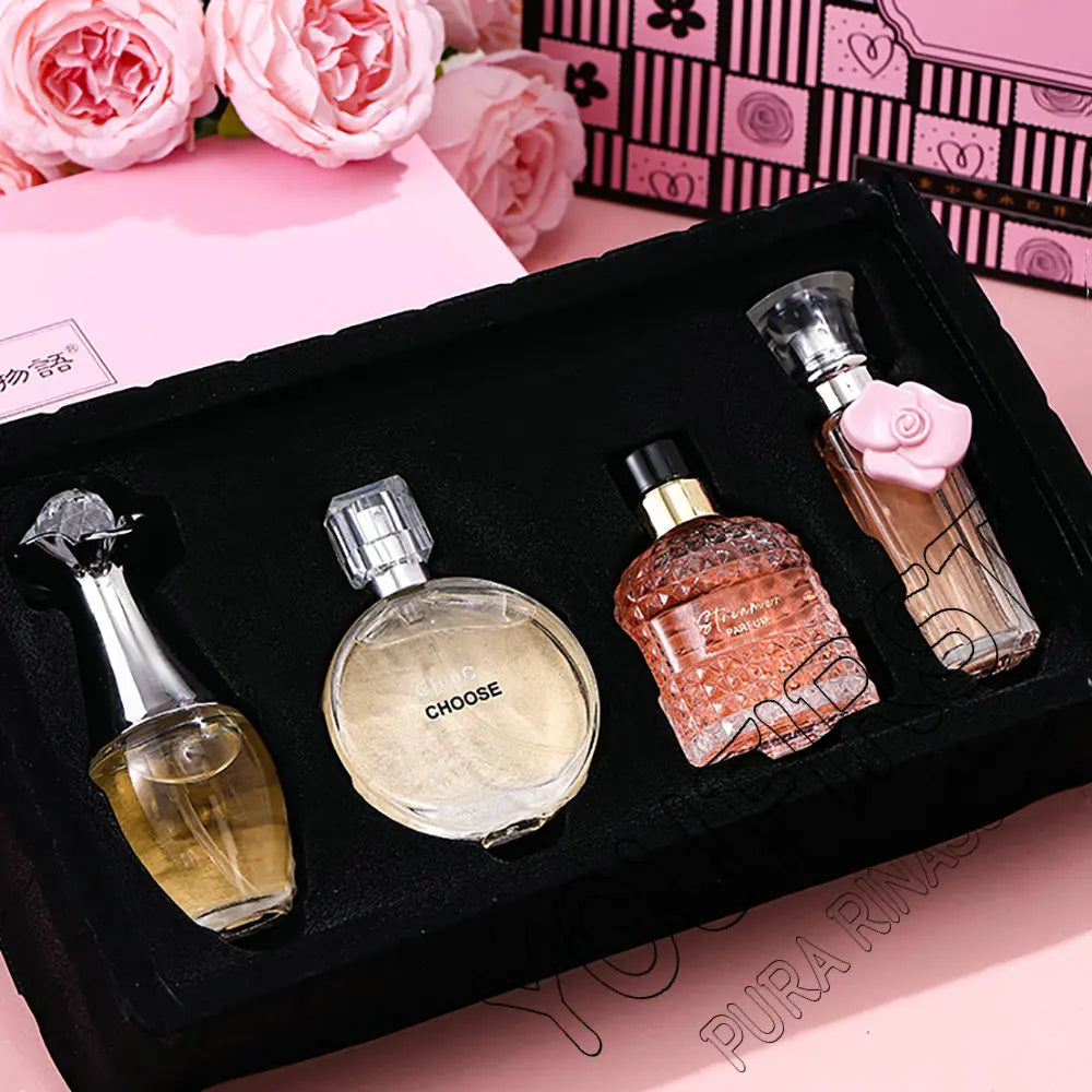 Women's 4-Perfume Gift Set 100ml Natural Fresh Floral – Luxury Box Original Women's Spray