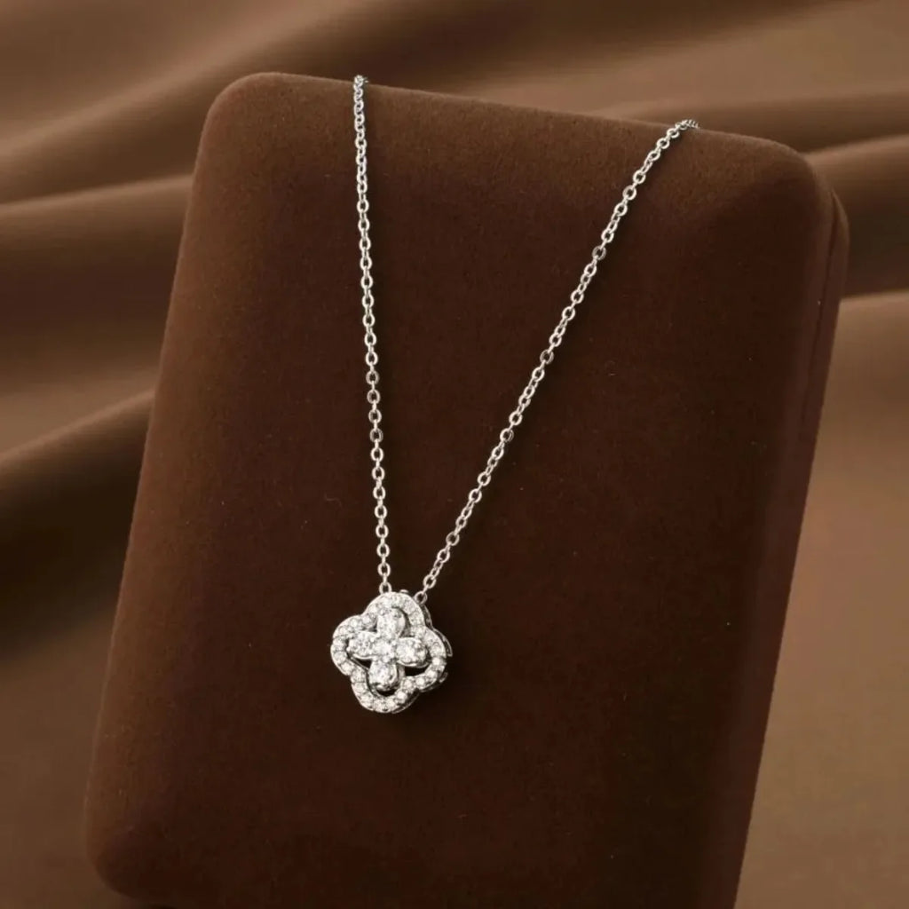 Flower Necklace with Four Pendants for Women – Clavicle Chain Birthday Gift