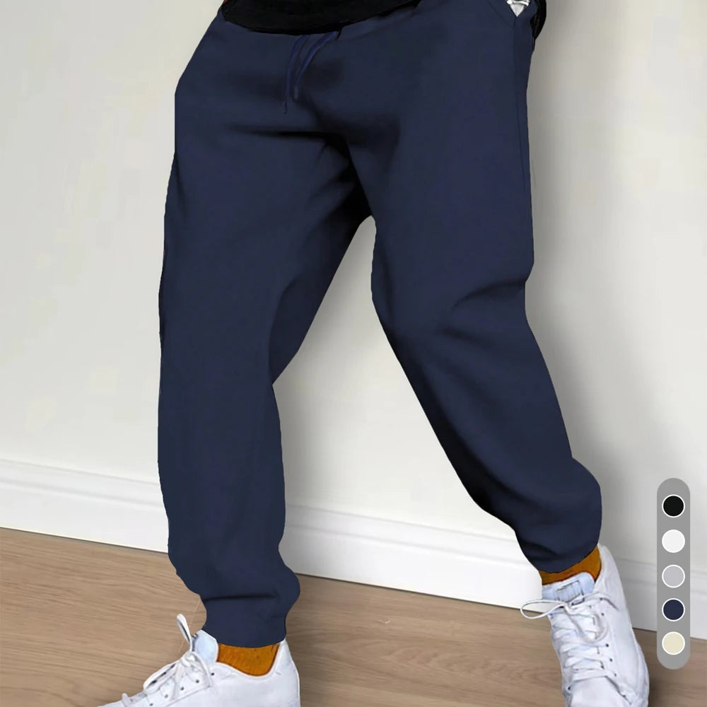 Men's trousers, 23. Printed fleece sweatpants, warm jogging pants, men's outdoor trousers, straight cut, fashion, workout, sports, casual long trousers.