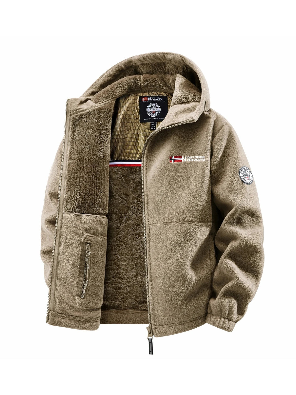 Chaqueta Hombre Capucha Acolchada – Casual Streetwear Otoño Invierno, Colores Sólidos