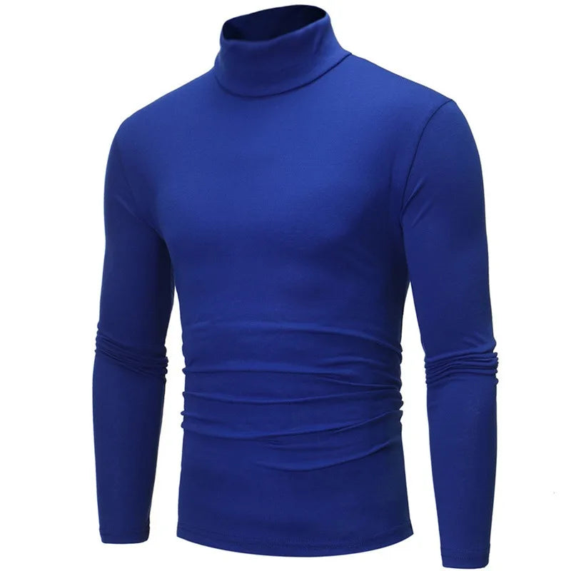 Men's Slim Fit Long Sleeve Turtleneck T-Shirt – Casual Thermal Autumn Winter