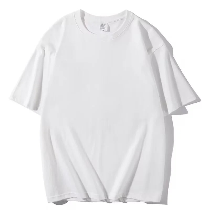 Camiseta Básica 100% Algodón Mujer Manga Corta – Blanca & Negra, Unisex Casual