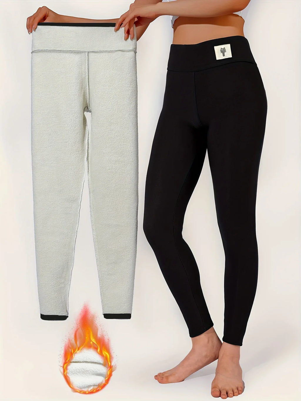 Women's Thermal Velvet High-Waisted Leggings – Enhancing Effect Autumn Winter, Size S-XXXL