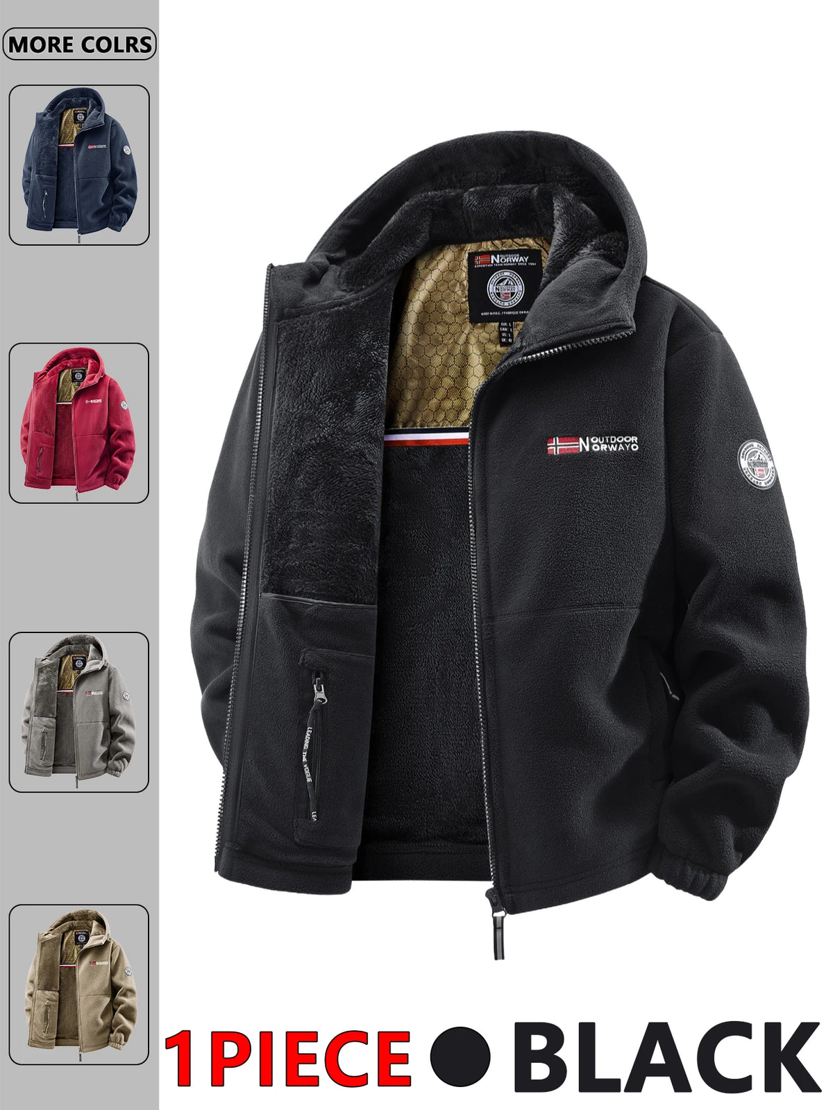 Chaqueta Hombre Capucha Acolchada – Casual Streetwear Otoño Invierno, Colores Sólidos