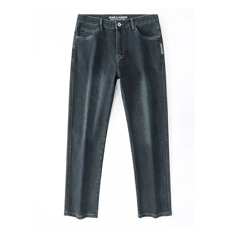 Vaqueros Baggy Hombre Casual Stretch Pierna Ancha – Denim Business Versátil Cómodo Primavera Otoño