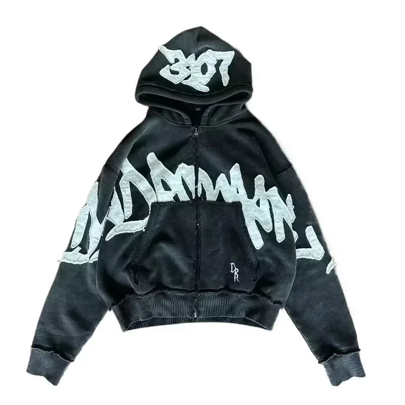 🎤 Hoodie Hip Hop Y2K – Estilo Casual Urbano Americano