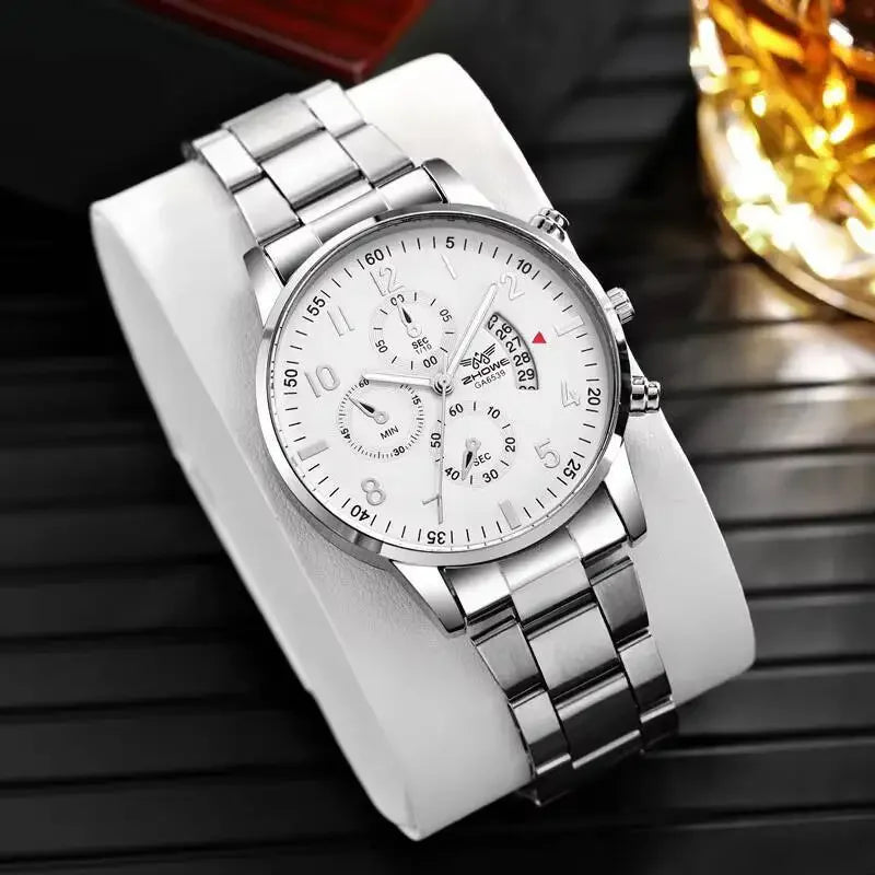 Reloj de Cuarzo con Calendario – Elegancia Masculina de Lujo