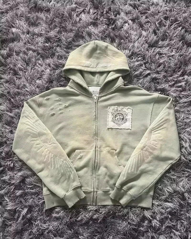 🎤 Hoodie Hip Hop Y2K – Estilo Casual Urbano Americano