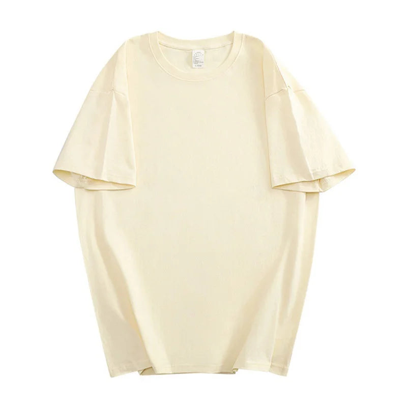 Camiseta Básica 100% Algodón Mujer Manga Corta – Blanca & Negra, Unisex Casual