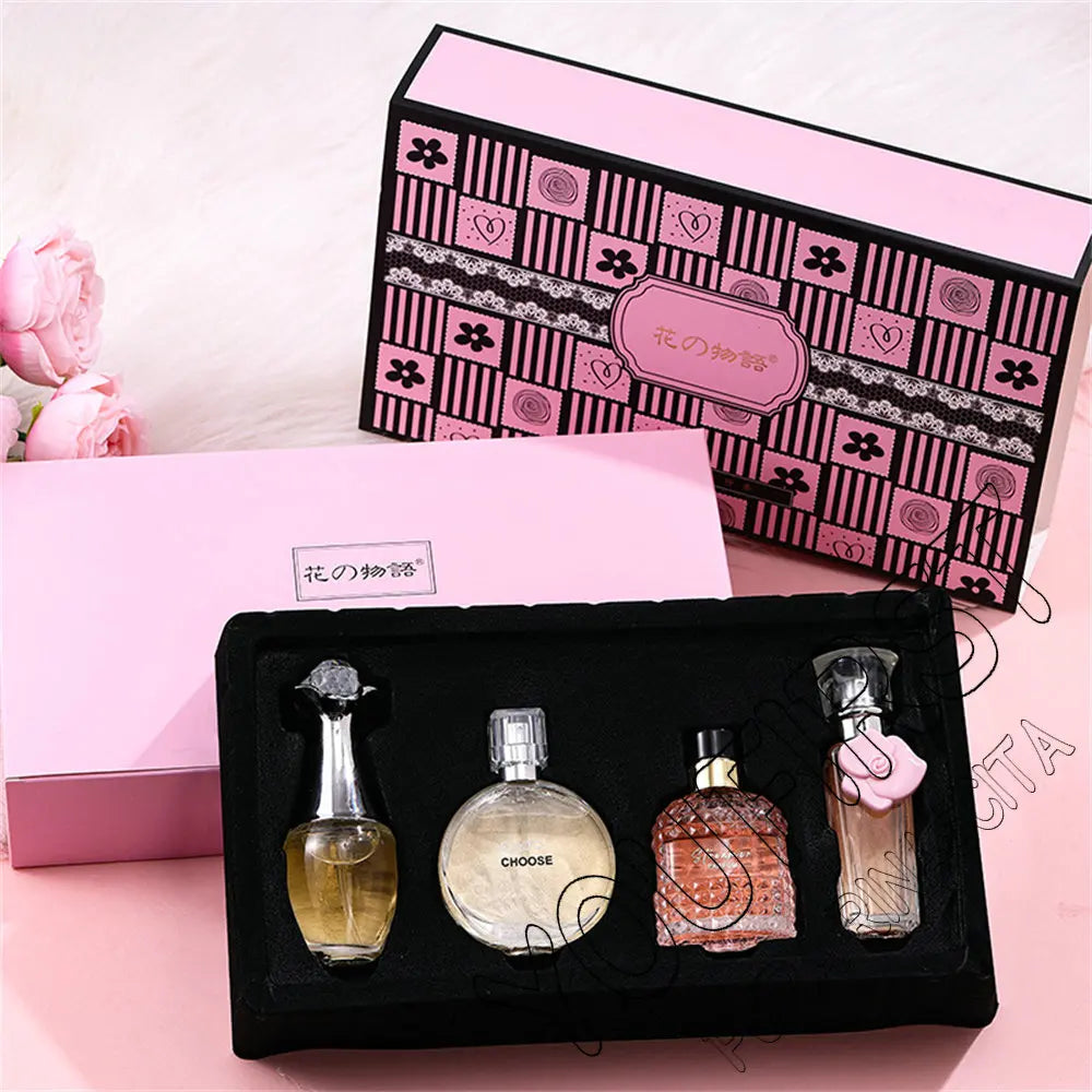 Women's 4-Perfume Gift Set 100ml Natural Fresh Floral – Luxury Box Original Women's Spray