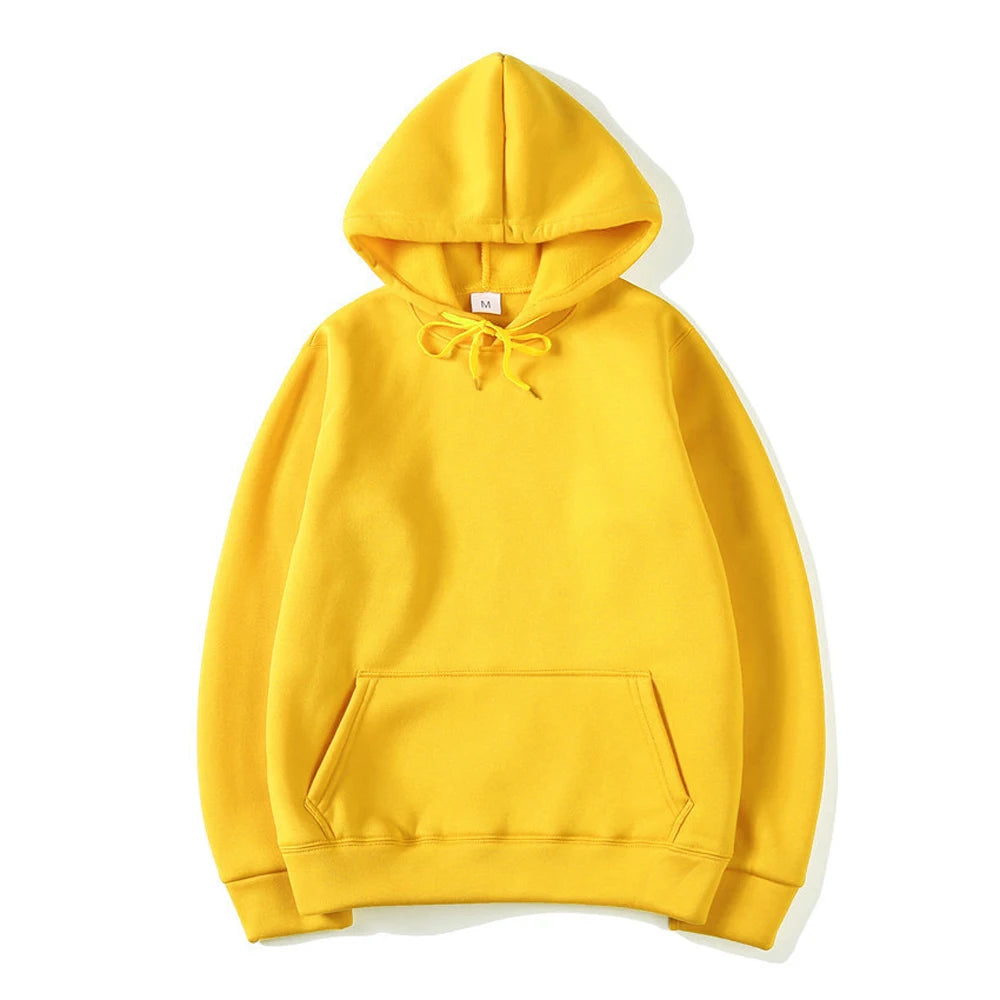 Sudadera con Capucha Unisex Oversize Color Liso – Hoodie Casual Hombre Mujer Primavera Otoño
