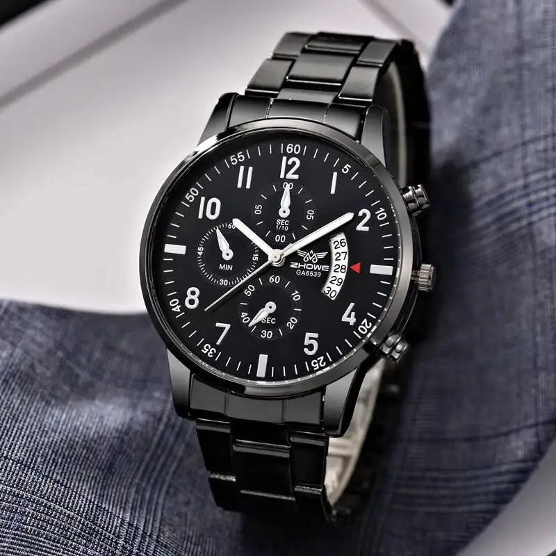 Reloj de Cuarzo con Calendario – Elegancia Masculina de Lujo
